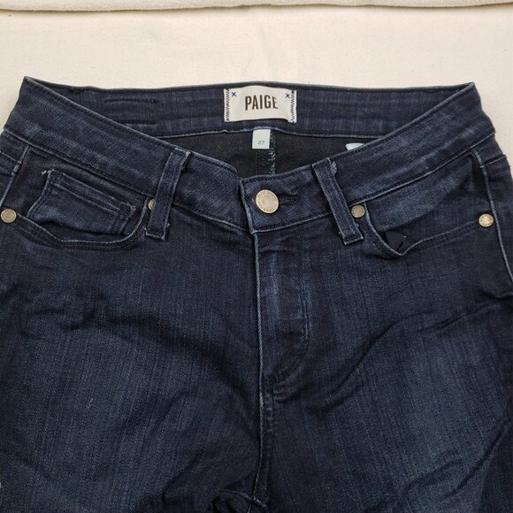 Paige Verdugo Ultra Skinny Jeans Size 27 Dark Wash Straight Leg Stretch Denim - Picture 6 of 16
